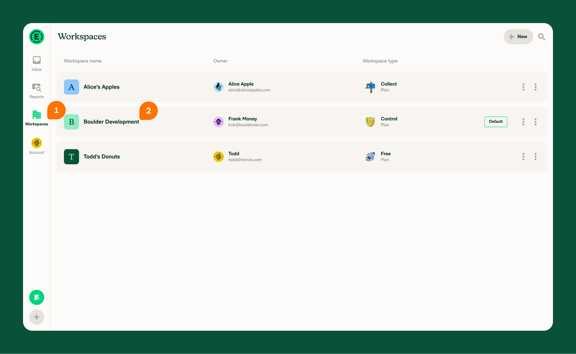 Click Account Settings > Workspaces > click on the workspace